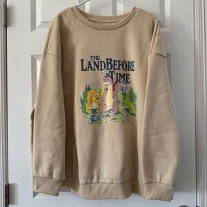 The Land Before Time Graphic Sweatshirt - Beige